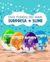 4 Und Ovos Surpresa Slime Fundo Do Mar 140g - Doce Brinquedo