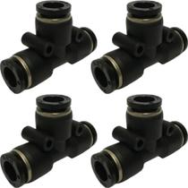 4 união emenda t engate rápido conexão pneumatica pu 10mm 4 união emenda t engate rápido conexão pneumatica pu 10mm