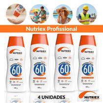 4 Unid Protetor Solar Nutriex Fps60 Uso Diário 120ml