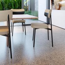 4 Unidades Cadeira Alloa fixa C/4 Pés 50 X 44,7 X 83,8 cm