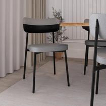 4 Unidades Cadeira Alloa fixa C/4 Pés 50 X 44,7 X 83,8 cm