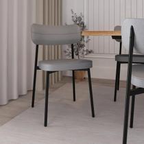 4 Unidades Cadeira Alloa fixa C/4 Pés 50 X 44,7 X 83,8 cm