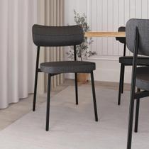 4 Unidades Cadeira Alloa fixa C/4 Pés 50 X 44,7 X 83,8 cm