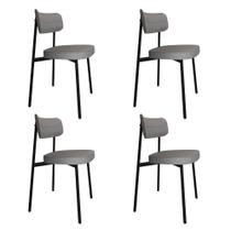 4 Unidades Cadeira Alloa fixa C/4 Pés 50 X 44,7 X 83,8 cm