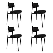 4 Unidades Cadeira Alloa fixa C/4 Pés 50 X 44,7 X 83,8 cm
