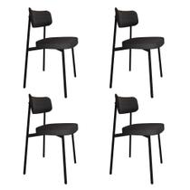 4 Unidades Cadeira Alloa fixa C/4 Pés 50 X 44,7 X 83,8 cm