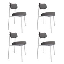 4 Unidades Cadeira Alloa fixa C/4 Pés 50 X 44,7 X 83,8 cm Pés Brancos 4 Unidades Cadeira Alloa fixa C/4 Pés 50 X 44,7 X 83,8 cm Pés Brancos