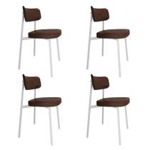 4 Unidades Cadeira Alloa fixa C/4 Pés 50 X 44,7 X 83,8 cm Pés Brancos 4 Unidades Cadeira Alloa fixa C/4 Pés 50 X 44,7 X 83,8 cm Pés Brancos