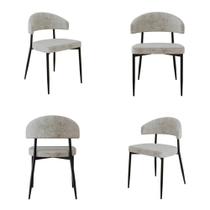4 Unidades Cadeira Bless Fixa C/4 Pés 55 X 52,5 X 77,5 cm