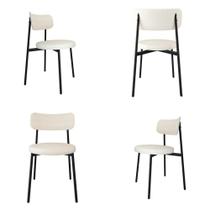 4 Unidades Cadeira Kyta fixa C/4 Pés 50 X 44,7 X 83,8 cm