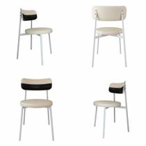 4 Unidades Cadeira Kyta fixa C/4 Pés 50 X 44,7 X 83,8 cm Pés Brancos 4 Unidades Cadeira Kyta fixa C/4 Pés 50 X 44,7 X 83,8 cm Pés Brancos