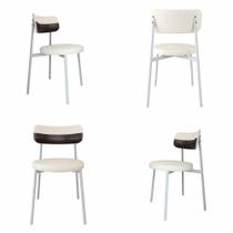 4 Unidades Cadeira Kyta fixa C/4 Pés 50 X 44,7 X 83,8 cm Pés Brancos 4 Unidades Cadeira Kyta fixa C/4 Pés 50 X 44,7 X 83,8 cm Pés Brancos