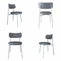 4 Unidades Cadeira Kyta fixa C/4 Pés 50 X 44,7 X 83,8 cm Pés Brancos 4 Unidades Cadeira Kyta fixa C/4 Pés 50 X 44,7 X 83,8 cm Pés Brancos