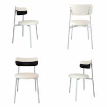 4 Unidades Cadeira Kyta fixa C/4 Pés 50 X 44,7 X 83,8 cm Pés Brancos 4 Unidades Cadeira Kyta fixa C/4 Pés 50 X 44,7 X 83,8 cm Pés Brancos