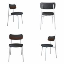 4 Unidades Cadeira Kyta fixa C/4 Pés 50 X 44,7 X 83,8 cm Pés Brancos 4 Unidades Cadeira Kyta fixa C/4 Pés 50 X 44,7 X 83,8 cm Pés Brancos
