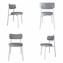 4 Unidades Cadeira Kyta fixa C/4 Pés 50 X 44,7 X 83,8 cm Pés Brancos 4 Unidades Cadeira Kyta fixa C/4 Pés 50 X 44,7 X 83,8 cm Pés Brancos