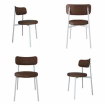 4 Unidades Cadeira Kyta fixa C/4 Pés 50 X 44,7 X 83,8 cm Pés Brancos 4 Unidades Cadeira Kyta fixa C/4 Pés 50 X 44,7 X 83,8 cm Pés Brancos