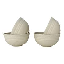 4 Unidades De Bowl De Bambu Eco Creme 750ml Lines