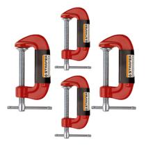 4 Unidades Grampos C Starfer 2 Polegadas Ideal para Projetos de Marcenaria e Oficina 4 Unidades Grampos C Starfer 2 Polegadas Ideal para Projetos de Marcenaria e Oficina
