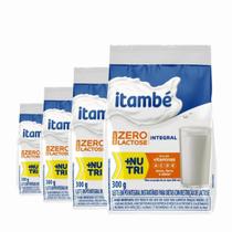 4 UNIDADES -Leite Pó Instantâneo Integral ZERO LACTOSE ITAMBÉ - 300g