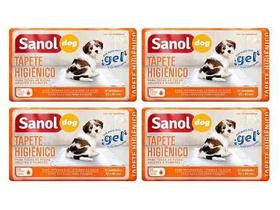 4 unidades Tapete Higienico Para Cachorro Sanol Dog - 80x60cm - 120 tapetes ao todo