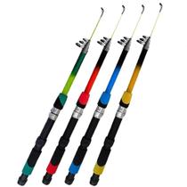 4 Varas Para Molinete Telescópica 1,70m12-20lb com Passador