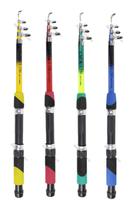 4 Varas Para Molinete Telescópica Com Passador C.W (1,70m) 12-20lbs - 4 Cores