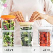 4 Vasilha fechamento Vácuo p/ guardar Alimentos 550 a 1050ml