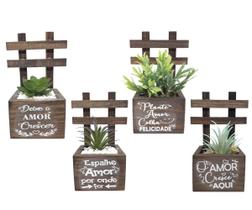 4 vasinhos cachepots de parede decoração de casa e jardim com frases