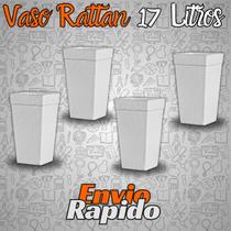 4 Vaso Coluna Rattan 17 Litros