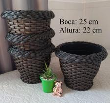 4 Vaso Para Flores cachepô jarra Pequeno Barrigudinho Cor Argila 25 X 22 Cm cor argila artesanal