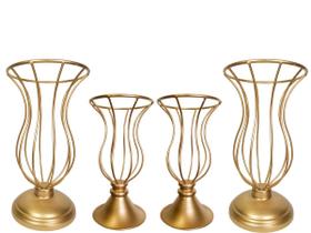 4 vasos Armação Para Pedrarias ou pérolas 25cm e 20cm Decoração luxo Casamento e Festas