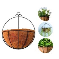 4 Vasos Cuia Fibra de Coco c/Suporte Meio Vaso Vertical 25cm