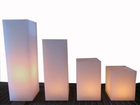 4 Velas Luminária Quadrada Para Decoração