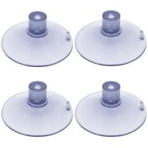 4 Ventosa De 90Mm 9 Cm Em Pvc Sem Parafuso Com Cabeça Chata