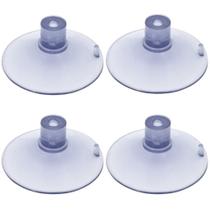 4 Ventosa De 90Mm 9 Cm Em Pvc Sem Parafuso Com Cabeça Chata