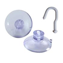 4 Ventosas de 40mm (4cm) De PVC P/Superfícies Lisas C/Gancho