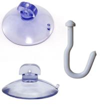 4 Ventosas de 45mm (4,5cm) PVC P/Superfícies Lisas C/Gancho 4 Ventosas de 45mm (4,5cm) PVC P/Superfícies Lisas C/Gancho