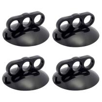 4 Ventosas Garra 3 Dedos PVC Preta 110mm Martelinho De Ouro