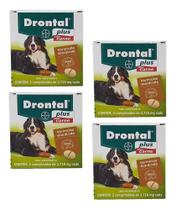 4 Vermífugo Drontal Cães Até 35 Kg C/ 2 Comprimidos Bayer