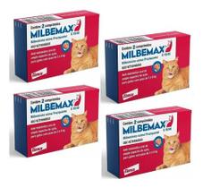 4 Vermifugo Milbemax Para Gatos De (2 A 8 Kg) 2 Comprimidos