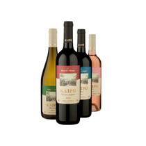 4 Vinhos Brasileiros Cabernet, Tannat e Chardonnay 750ml