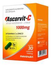 4 Vitamina C 1000Mg + Zinco Ascorvit-C Com 30 Cápsulas