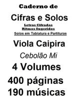 4 Volumes de Cadernos de Cifras Para Viola Caipira