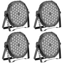 4 X Canhao Led Par 54 Leds De 3w Rgbw Dmx,sensor,display Pro