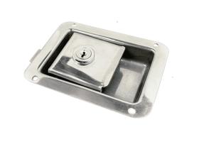 4 X Fechadura Inox fecho Porta Bau Maleiro Furgão Motor Home Onibus - FECK