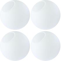 4 x Globos Vidro 12cm Esfera Bola Jabuticaba Branco Fosco Leitoso Gimpo GLOBO12-BRANCO-4X