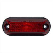 4 x Lanterna Delimitadora Lateral Carreta Caminhão Baú 3leds Vermelha (RUBI)