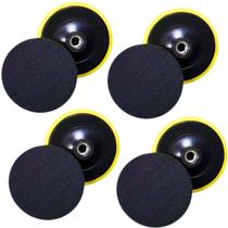 4 x Suporte Prato Disco 4 Polegadas 100mm Politriz Esmerilhadeira Lixadeira M14 KaQi