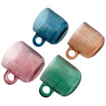 4 Xícaras Chá Canecas Vidro Colorido 220ml Wolff Frankfurt 4 Xícaras Chá Canecas Vidro Colorido 220ml Wolff Frankfurt